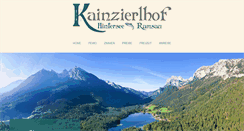 Desktop Screenshot of kainzierlhof.de
