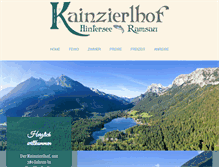 Tablet Screenshot of kainzierlhof.de